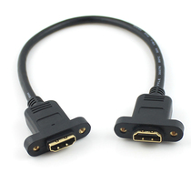 HDMI extension cord with screw hole 30cm can fix HDMI mother to mother extension with ears