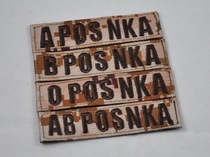 Nylon weaving band embroidered blood type badge POS bar digital desert AOR1 non - stimulus magic sticker