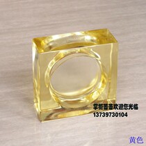 Glass partition Xuanguan glass screen gold yellow solid glass brick factory direct sales volume from excellent