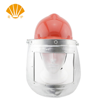 Flower protection aluminum foil bracket heat insulation mask 500 degree resistant thermal helmet with face screen