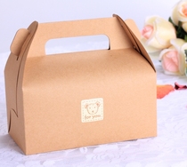 Xuyuan Xingzhong hand-held Moussi point box Kraft paper cake box DIY blank box 50