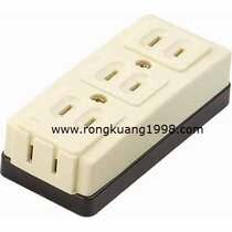 WJ-1033 Japanese row plug 15A 125V 4 bit plug American socket Taiwan bagwood wiring board