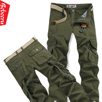 Combat military uniform 3D multi-bag pants tooling solid color pants mens trousers trendy loose casual military pants mens outdoor pants Y016