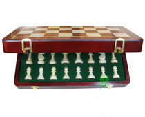 Birch Wood Patches Folded Wooden quality chess with pawns moulds 30 * 30CM chessboard