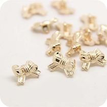 Handmade DIY baby clothing accessories Ultra-small mini rose gold bow metal button button 9*12 8mm