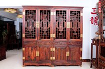 Redwood furniture Laos red sour branch furniture antique furniture mahogany bookcase red sour branch bookcase 2 sets