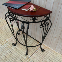 Iron Arts Corridor Xuanguan Table Xuanguan Desk Wall Side Table Coffee Table Semi-circle Table Solid Wood Side Table Edge A Few Tea Table Spot