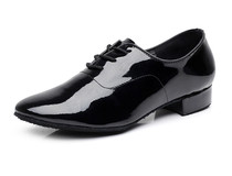 Mens Latin dance shoes GB Mens modern dance shoes Dance shoes Soft-soled square ballroom dance flat heel dance shoes