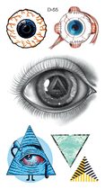 European and American hipster Show Harajuku Eye Eye Triangle Tattoo Sticker