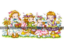 (Cross stitch embroidery drawing redrawing) SODA SO-G7 cartoon Lady Tea Party sister