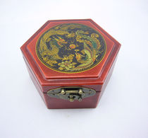 Boutique antique hexagonal jewelry box Antique jewelry box Antique cosmetic box Antique jewelry box