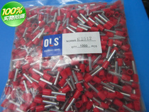 E2512 contact pin type pipe wiring terminal cold pressing end head sleeve copper nose European-style insulating wire ear (1000)