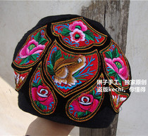 Half flower original design ethnic wind turban embroidered hairband dance headdress 8078