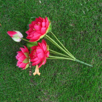  Middle lotus lotus simulation flower Buddha hall for flowers and fruits Qingming Festival supplies Buddhist supplies decoration YYH11