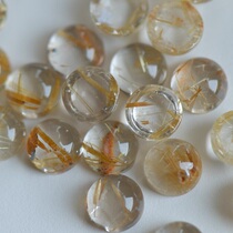 Natural blond crystal A11E - 1 Ring naked diamond 7mm Learning Collection Special Specimen