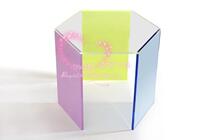 Acrylic colorful polygon living room bedroom Crystal coffee table table side Coffee coffee table corner table coffee table