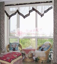 Original vintage new foreign trade embroidery European window mantle Finished window screen Corner curtain Bay window Bedroom shading full