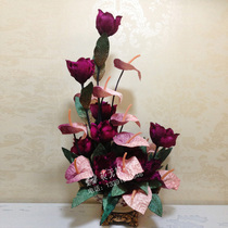 High-grade business flower arrangement set European floral finished table set flower set simulation flower dried flower silk flower arrangement set