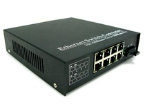 1 Optical 8-electric single-mode single-fiber 20KM optical transceiver 1 Optical 8-electric 100-megabit Ethernet switch (set)