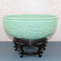 Buy one get three free Jingdezhen porcelain goldfish tank Turtle tank Fish tank aquarium carved fish basin