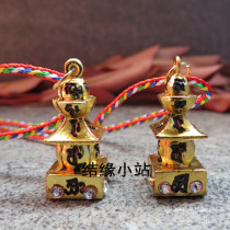 The knot big day the five-wheel tower can be filled with precious stones stupa pagoda non-copper pendant