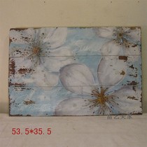 Make the old fields small and clear new cherry blossoms to make old wooden planks Painted American Countryside Flowers season Flowers 60 * 30