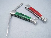 Pipe special accessories three-in-one tool mahogany handle stainless steel three-in-one tobacco knife press Rod (thickened)