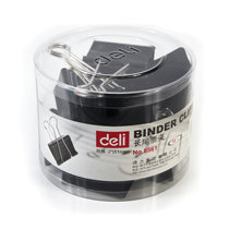 Deli stationery 8561 black long tail clip dovetail clip 51mm Bill Holder 12 boxes