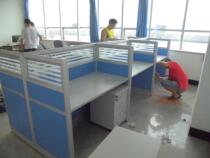 Shandong staff desk double simple modern four-person computer table and chair combination screen card holder single seat Jinan