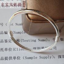 99 sterling silver glossy round belly silver bracelet six-layer curly silver bracelet women 25g hot sale