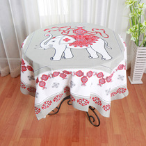 Cloth auspicious safe live printing and dyeing cotton table cloth tea table cloth multi-use cover cloth