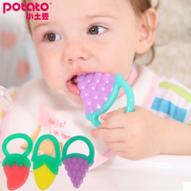 Small potato baby massage tooth gum baby tooth gum baby tooth gum baby grinding tooth stick Toothbrush bear small fish bite glue
