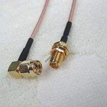 SMA-JW SMA right angle elbow male to SMA female (outer needle) RG316 silver plated coaxial jumper