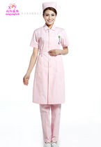 Fangyuan collar nurse clothing summer clothing long short sleeve silk fabric White Coat Hospital doctor pharmacy beauty salon clothing
