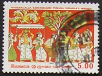 Sri Lanka 1986 Vesega Festival-Temple mural sales