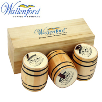  Original imported Wallenford Coffee 100%Jamaican Blue Mountain Coffee Beans 3*4oz Wooden Gift Box