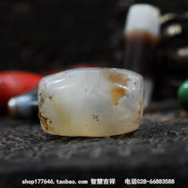 Tibetan old goods super old agate auspicious for Buddha people to keep safe collection of Feng Shui accessories