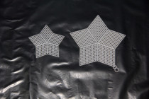 Three-dimensional embroidery material Three-dimensional embroidery mesh Plastic mesh size five-star mesh special promotion