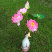 Middle lotus lotus simulation flower Buddha hall for flowers and fruits Qingming Festival supplies Buddhist supplies decoration YYH15