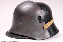 Rare battle German helmets