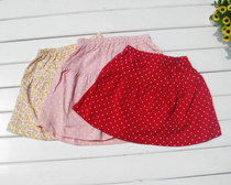 A106 foreign trade childrens clothing day single utility pure cotton polo spot short skirt half body dress 3 color 100-120