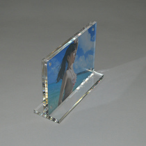Acrylic T-shaped horizontal magnet photo frame imitation crystal photo frame certificate clip table card position card wholesale custom
