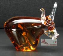 Wonderful glazed glazed glaze front ornaments bookcase ornaments glazed gifts light transmission Christmas reindeer