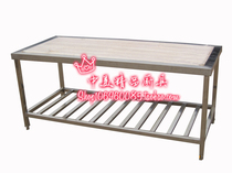 Stainless steel assembly wooden case workbench kneading table Ramen table Tahoe tai hotel restaurant canteen kitchen equipment