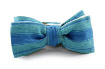 European synchronous men's cotton and linen bow tie linen bow tie striped hand double-sided bow tie retro bow tie handmade bow tie