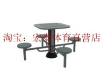 Boutique plastic wood chess table frame outdoor community park fitness equipment plastic steel wood fitness path Yoga Sports