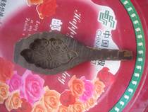 Folklore Ancient Cang Old Wood Carving Fine Food Mold Pastry Shop Decorated Pendant With Laughs Face Lotus Flower Plot
