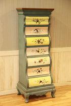 Hand-painted furniture Mediterranean furniture country furniture colorful furniture seven-chest decoration cabinet storage cabinet lockers