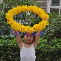 Simulation wreath wire wreath Hawaiian wreath parade wreath Games performance stage props dance props