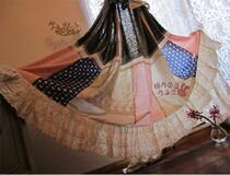 Courtyard time ~~~ linen hand patchwork curtains